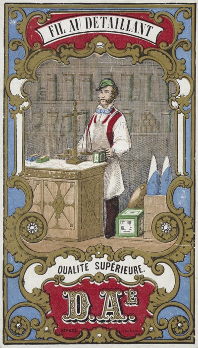 Etiqueta para hilo de minoristas de French School