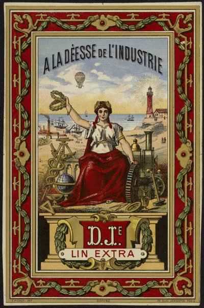 Etiqueta para hilo Diosa de la Industria de French School