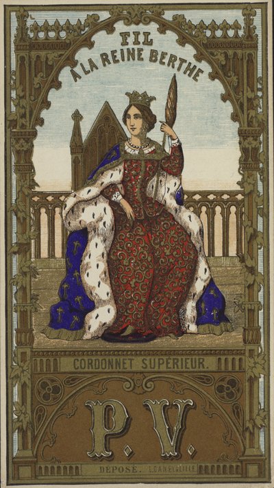 Etiqueta para hilo de la Reina Berthe de French School