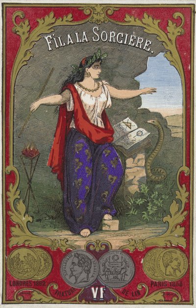 Etiqueta para hilo de brujas de French School