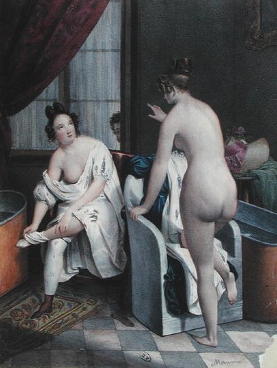 Damas Tomando un Baño, c.1840 de French School