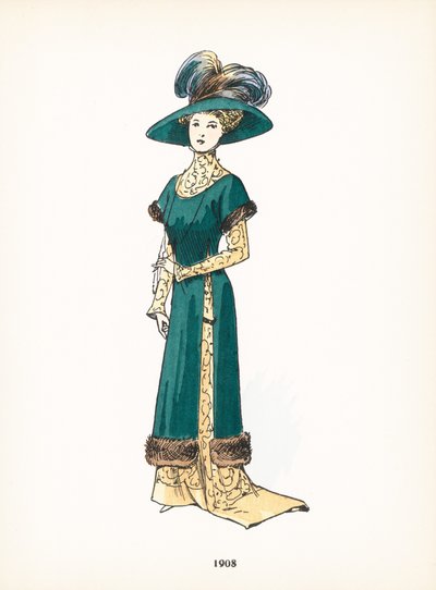 Moda femenina, 1908 de French School