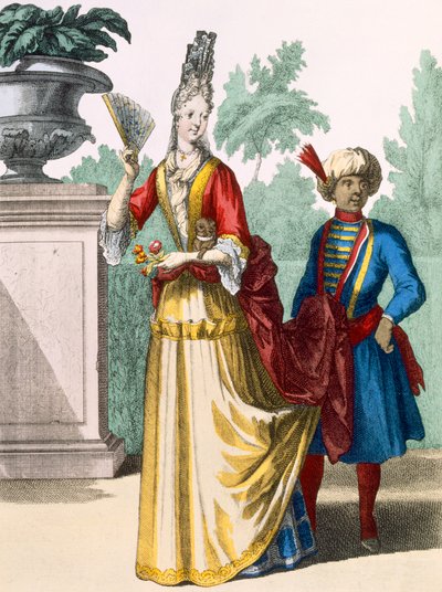 Dama en vestido de verano, c.1690-1700 de French School