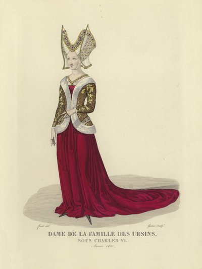 Dama de la familia Orsini, reinado de Carlos VI de Francia, 1420 de French School