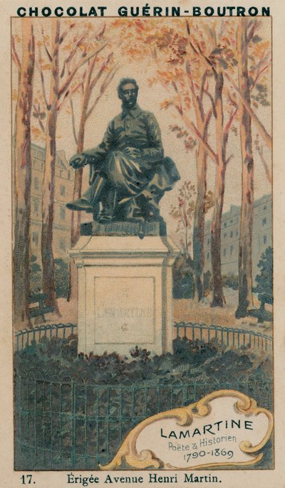 Lamartine, Poeta e Historiador, 1790-1869, Erigida en Avenue Henri Martin de French School