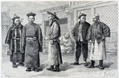 Lamas y mongoles de Ala-Chan - en “Le Tour du Monde”, 2º semestre de 1887 de French School