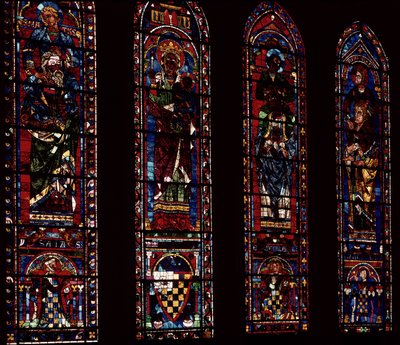 Ventanas lancetas del transepto sur, c.1217-25 de French School