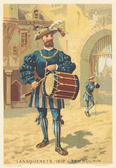 Lansquenetes, Tamborilero en 1512 (Mercenarios, principalmente alemanes, en los siglos XV y XVI) de French School