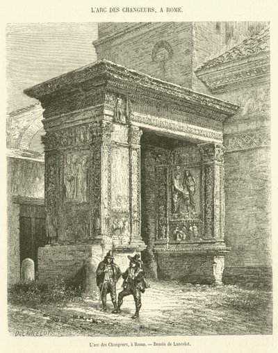 El arco de los Cambiadores, en Roma de French School