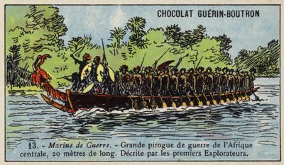 Gran canoa de guerra de África Central de French School