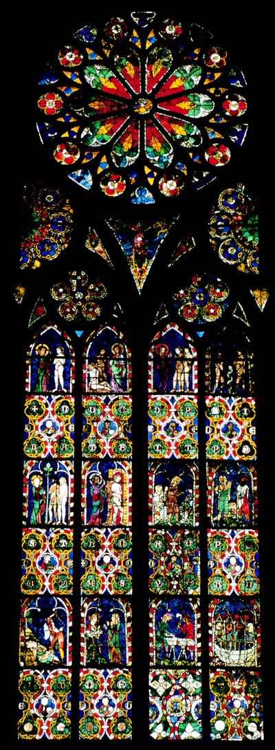 Juicio Final y las Obras de Misericordia, del nave sur, c.1325 de French School