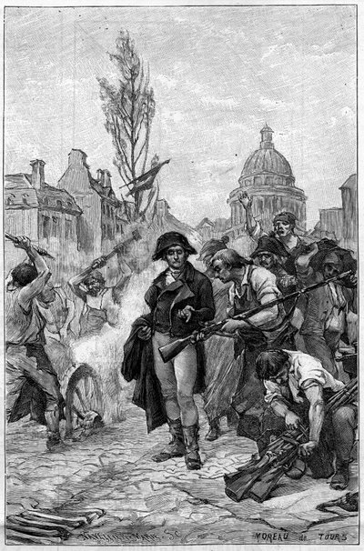 Lazare Carnot (1753-1823) inspeccionando los talleres de armas en París en 1793 de French School