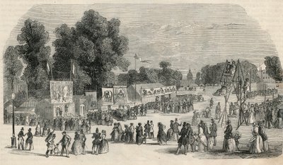 Le Carre Marigny en junio de 1848 en París - Grabado en “Tableau-de-Paris” por Edmond Texier 1852 de French School
