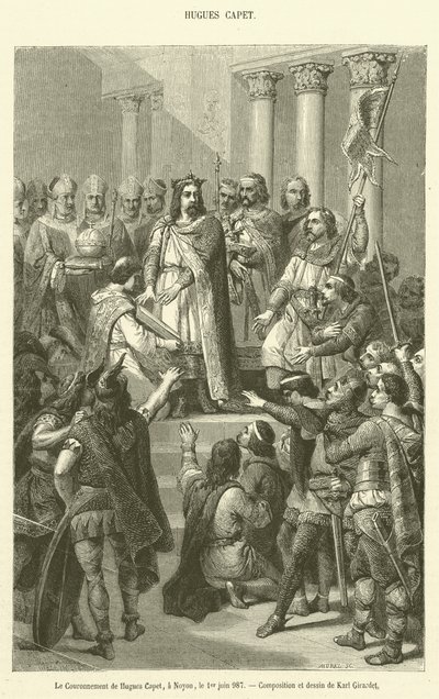 La Coronación de Hugo Capeto, en Noyon, el 1 de junio de 987 de French School