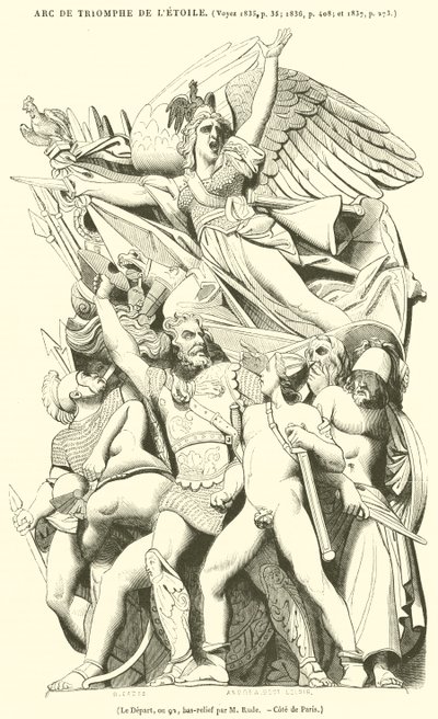 La partida, o 92, bajorrelieve de French School
