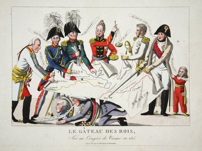 Le Gateau des Rois, tirado en el Congreso de Viena en 1815 de French School