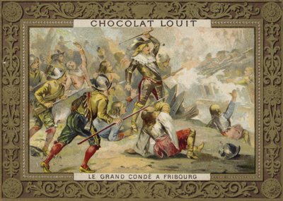El Gran Condé en la Batalla de Friburgo, 1644 de French School