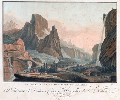 El Gran Teatro de los Alpes y los Glaciares,
1787 (Aguafuerte y aguatinta) de French School