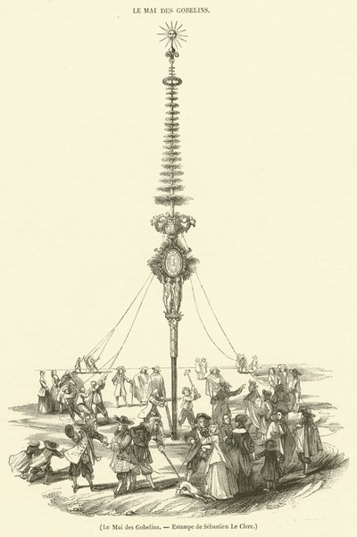 Le Mai des Gobelins, Estampa de Sebastien Le Clerc de French School