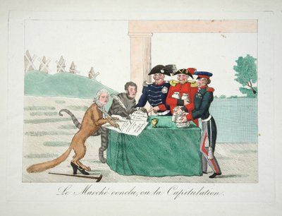 Le Marché conclu, ou la Capitulation, pub. 1814 de French School
