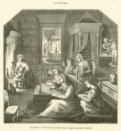 La Mañana, Grabado del siglo XVI de French School