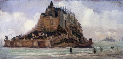 Le Mont Saint-Michel en marea baja de French School