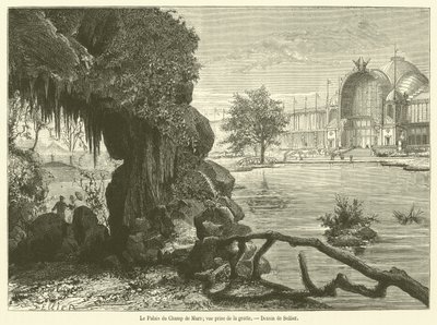 El Palacio del Campo de Marte, vista desde la gruta de French School