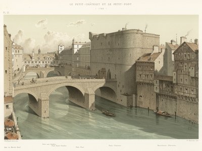 El Pequeño Chatelet y el Pequeño Puente, 1780 de French School