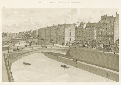 El Pequeño Puente y la Plaza del Pequeño Puente, 1880 de French School