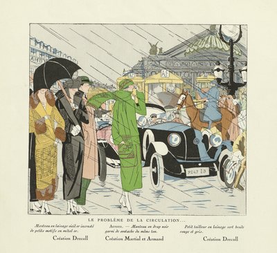 Le Probleme de la Circulation, de Art-Gout-Beaute, pub.1924(stencil print) de French School