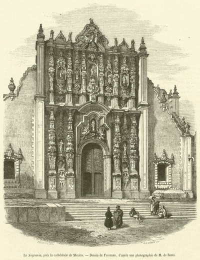 El Sagrario, cerca de la catedral de México de French School