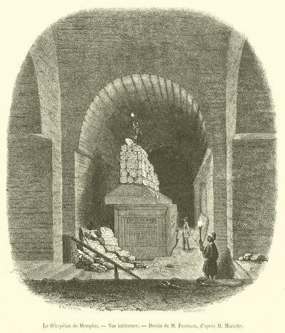 El Serapeum de Menfis, Vista interior de French School