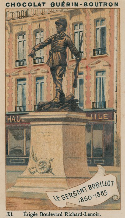 El Sargento Bobillot, 1860-1885, Erigida en el Boulevard Richard-Lenoir de French School