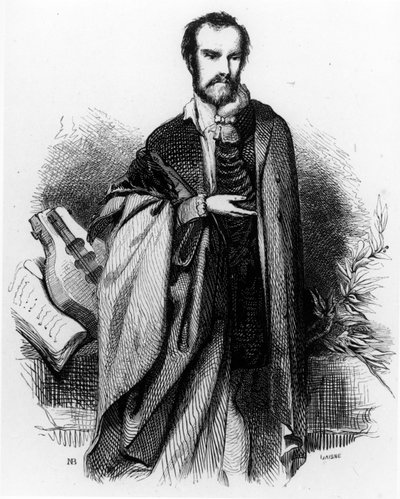 Le Tasse, frontispicio de Jerusalén liberada por Torquato Tasso, edición de 1841 de French School