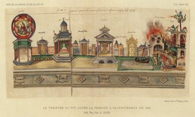 El teatro donde se representó la Pasión en Valenciennes en 1547 de French School