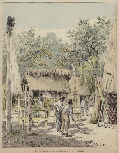 El Pueblo Canaque en la Explanada de los Inválidos de French School