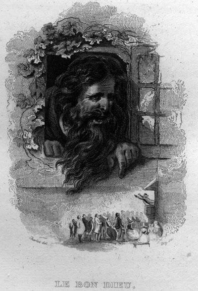 Le bon dieu Chanson de Beranger en "Oeuvres completes" (1834) de French School