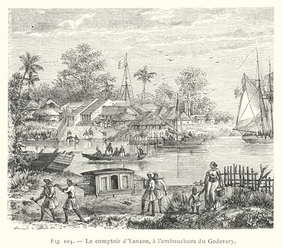El puesto comercial de Yanaon, en la desembocadura del Godavery de French School