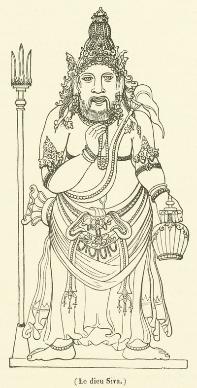 El dios Siva (grabado) de French School