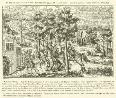 El duque de Guisa herido de muerte de French School