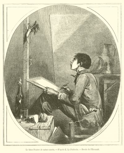 El futuro Pintor de naturaleza muerta de French School