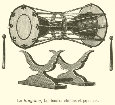 Le hing-kou, tambourin chinois et japonais de French School