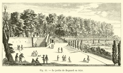 El jardín de Regnard en 1650 de French School