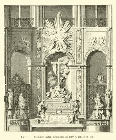 El altar mayor, comenzado en 1699 y terminado en 1714 de French School