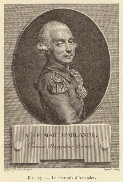 El marqués de Arlandes (grabado) de French School