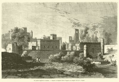 El palacio imperial en Gondar de French School