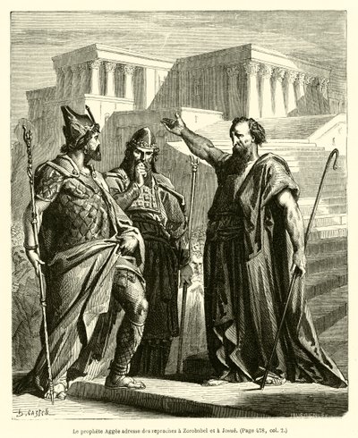 El profeta Hageo reprende a Zorobabel y a Josué de French School