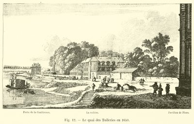 El muelle de las Tullerías en 1650 de French School