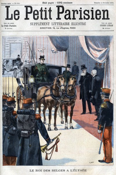 El rey de los belgas Leopoldo II recibido en L