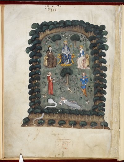 Le songe du vergier, atribuido a Évrart de Trémaugon, Royal MS 19 C IV, f.1v de French School